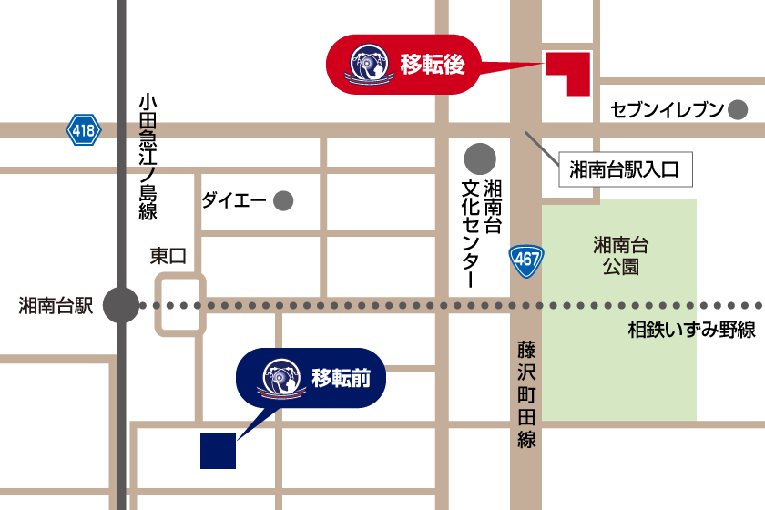 メディカルパーク湘南マザーズ地図(移転)